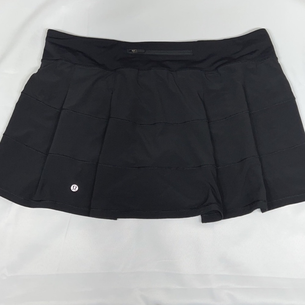 NWOT Lululemon Pace Rival Skirt II (Tall) Black Sz 14 - Picture 2 of 5